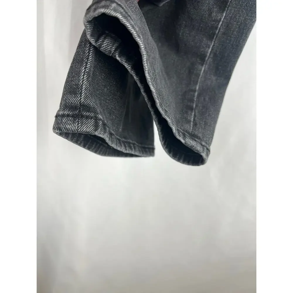 Abercrombie Ultra High Rise Ankle Straight Jeans Black Wash Size 27 Cropped - Picture 8 of 15